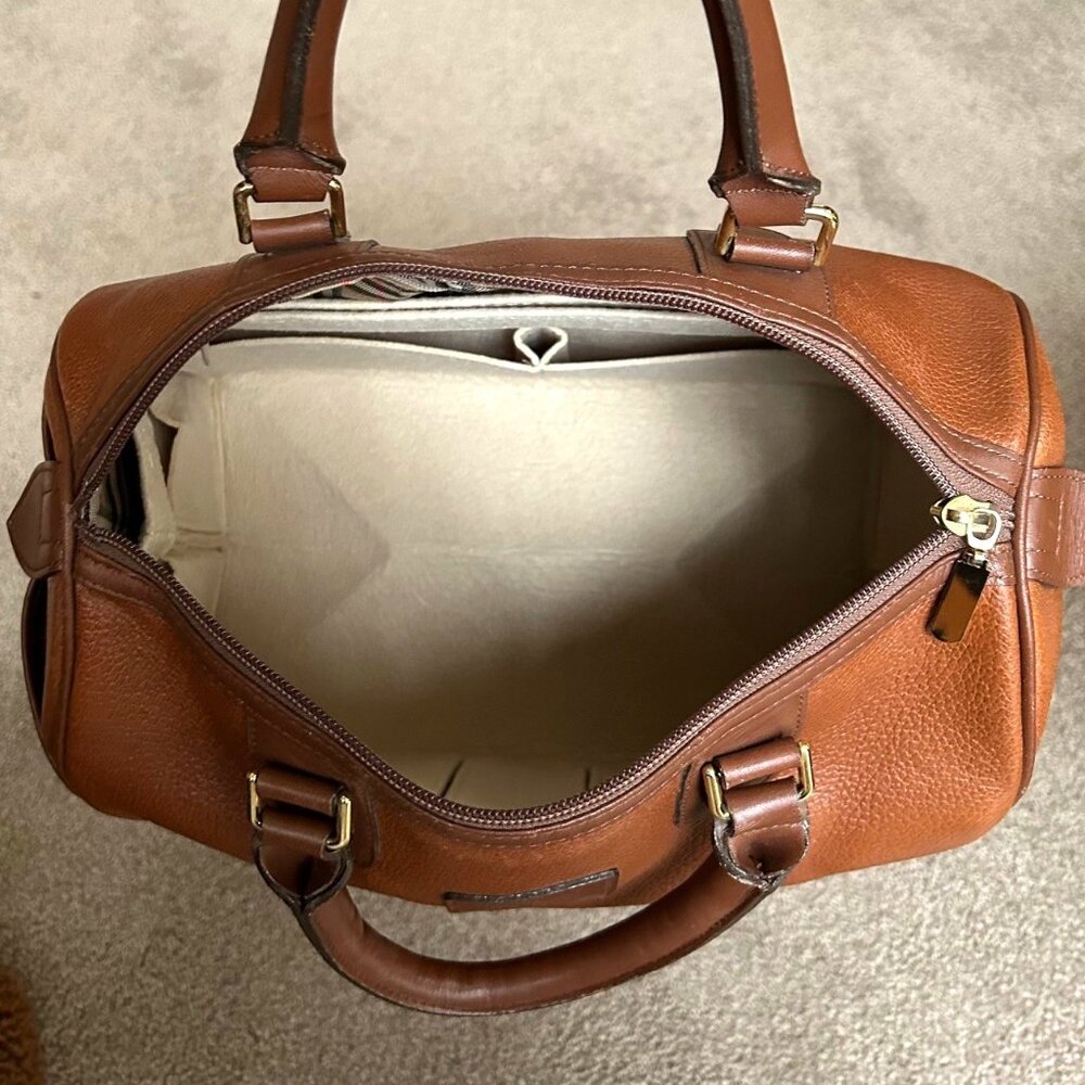 BURBERRY Leather Boston Bag British Tan - Picture 11 of 16